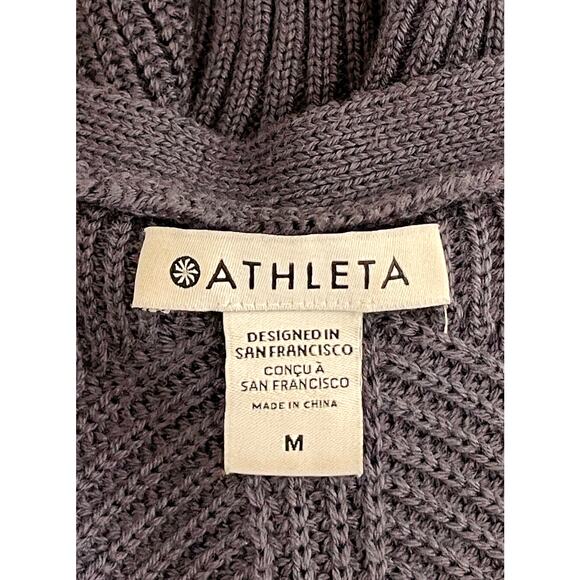Athleta En Route Hanover Sweater Nightfall Purple Medium Merino Wool Blend - Picture 8 of 10